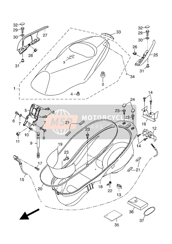 2DMF8199H300, O/m YP125RA '17, Yamaha, 0